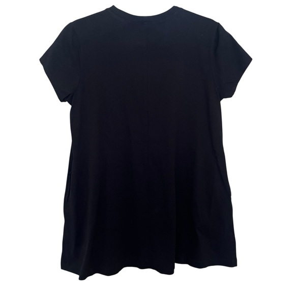 Uniqlo Women's Black Cap Sleeve Scoop Neck Swing Party Dress SZ L ✨Like New✨ - Picture 3 of 7